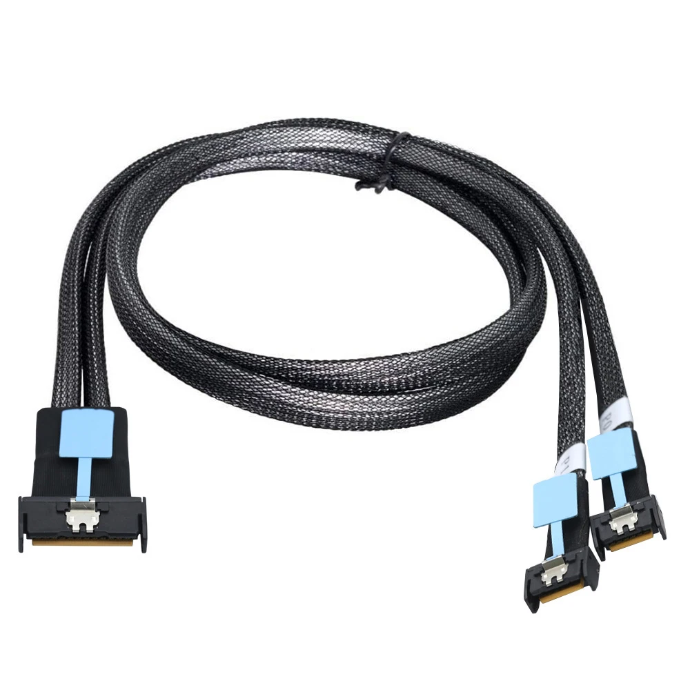 

ZIHAN MCIO STR PCI-E 8i 74Pin Male to Dual MCIO 38Pin Male Extender Cable 50cm PCI-E 5.0 Mini Cool Edge IO