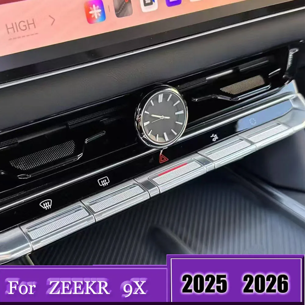 Zeekr 9X 2025 2026 Car Central Control Quartz Watch Interior Decorative Clock Ornament Personalized Modification Accessory