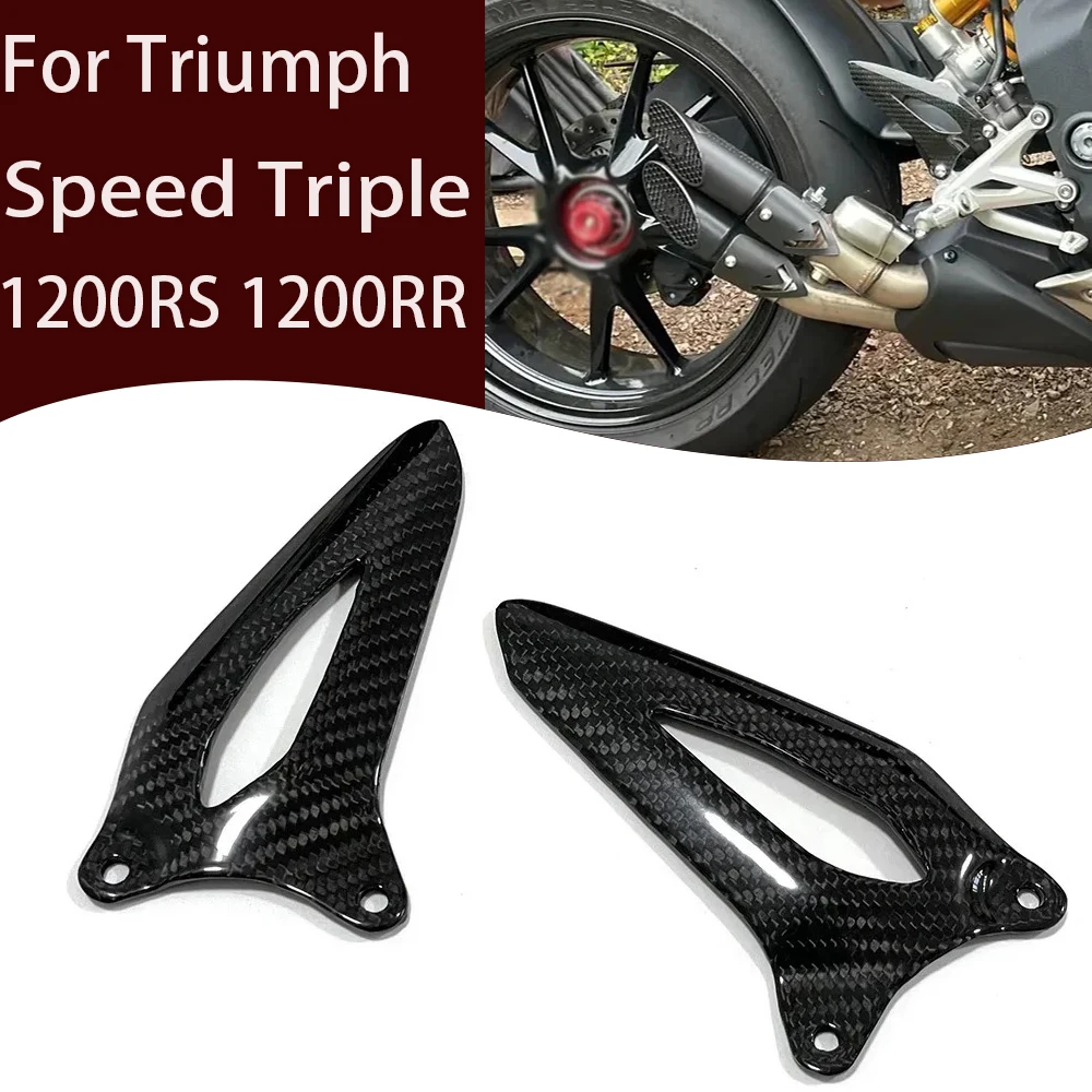 

Carbon Fiber For Triumph Speed Triple 1200RS 1200RR 2021 2022 2023 2024 2025 Motorcycle Accessories Heel Plates Guards Footrests