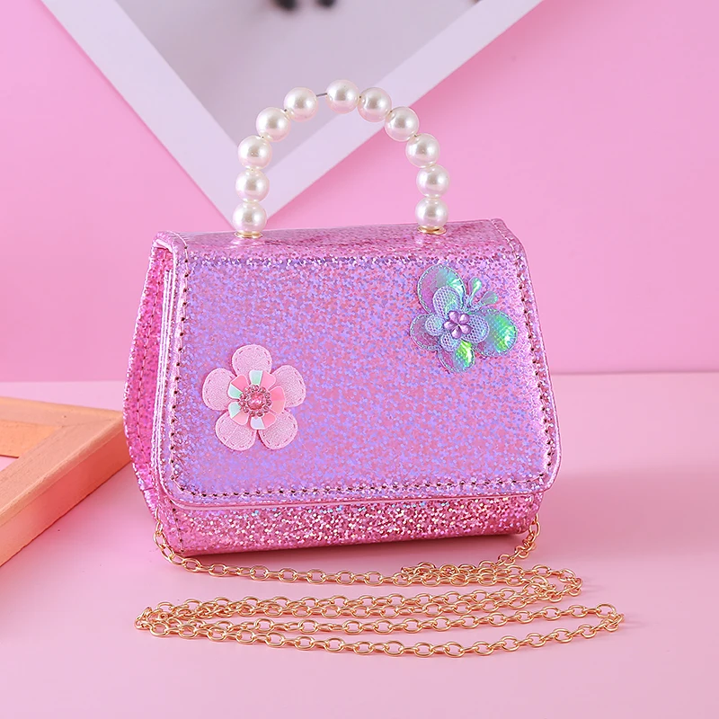 2024 Nieuwe Meisjes Prinses Crossbody Tas Schattige Kinder Mini Handtassen Vlinder Decor Baby Munt Etui Peuter Messenger Bag