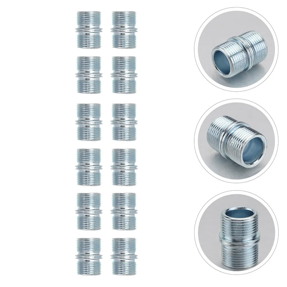 12Pcs Double Head Shelf Support Nut High Strength Carbon Steel Electroplated Rack Connector for Wire Shelving Units Storage