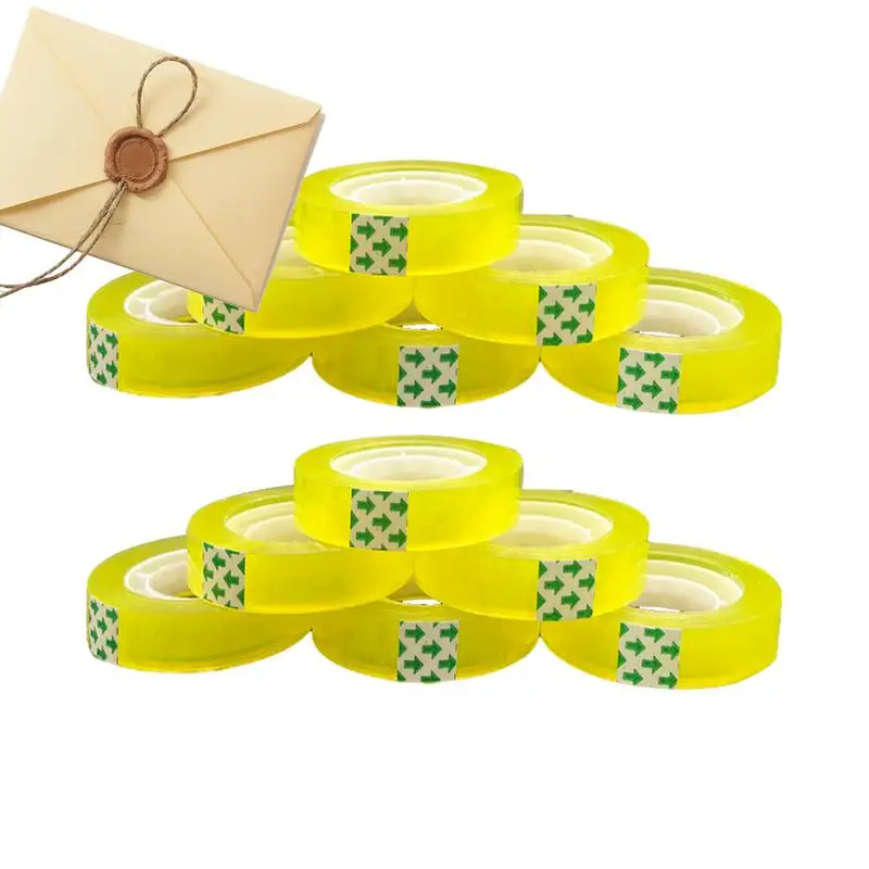 12 Packs Clear Tape Roll Invisible Tape Bulk Transparent Tape Refills Tape for School Craft Job for Correction and Labeling