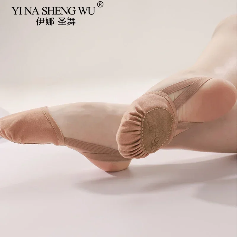 Professionelle Ballett-Halbtoe-Schuhe für Erwachsene & Kinder - Bauchtanz, Rhythmische Gymnastik, Weiche Übungsschuhe |   Geteilte Sohle