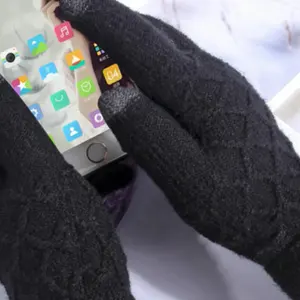 Autumn Winter Version of Screen Sensitive to Touch Wool of Mesh Speeding Wool Thickness Thickening Outdoor Riding Gloves For Men Accessories Gifts 10 Main Sales Gift for Man - №6