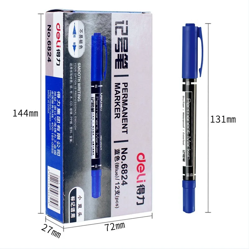 1/3pcs/set Twin Tip Permanent Markers, Fine Point, ( Black, Blue, Red ) Ink, 0.5mm-1mm  Paper CD Glass Fabric Paint Marking