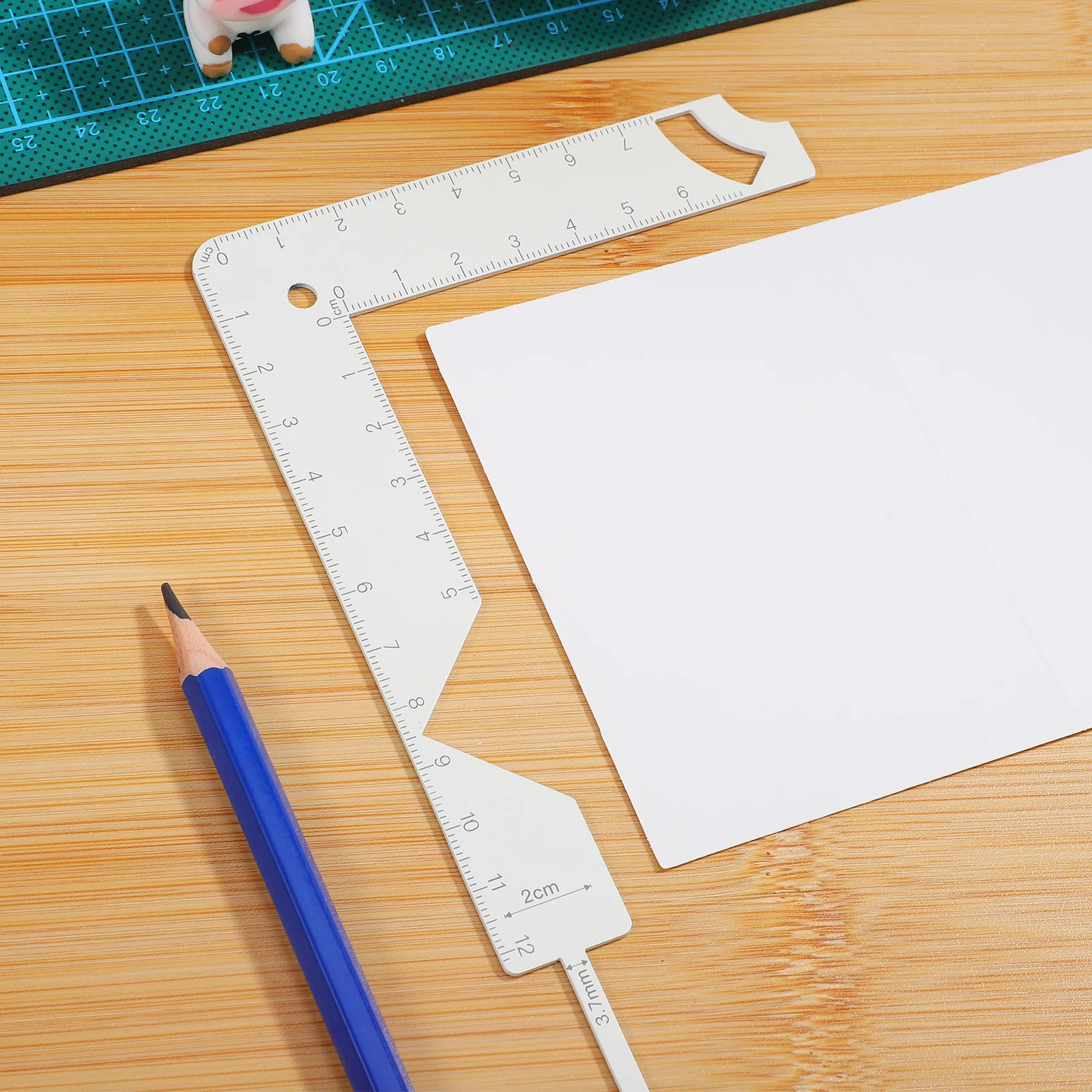 

Metal Positioning Ruler Craft Wooden Book Rebinding Kit Bookbinding Supplies Tool Making Tools Office