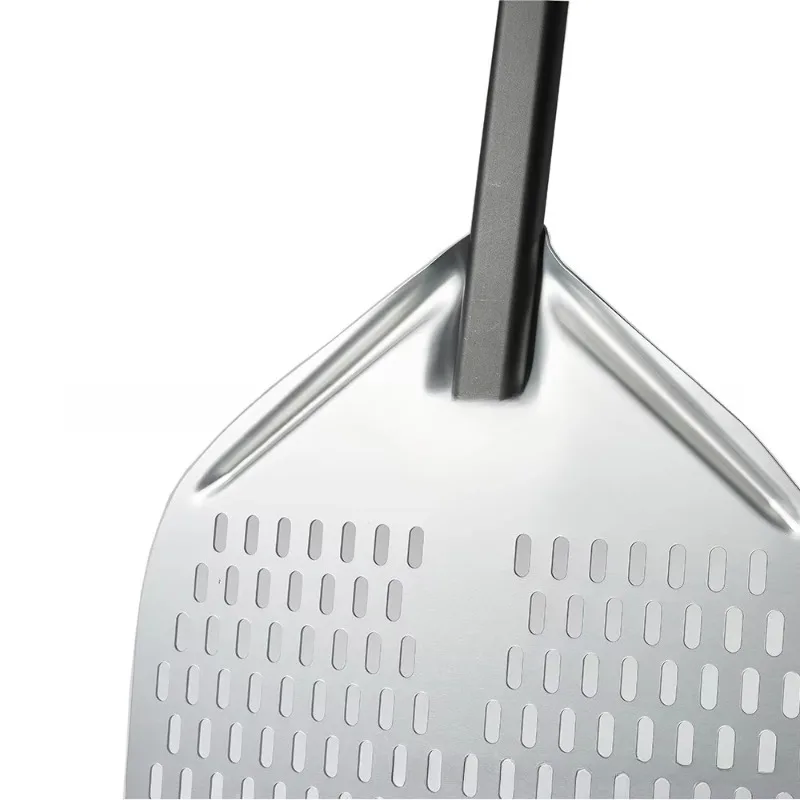12 13 14 16 inch square perforated aluminum shovel oversized pizza flip leather with removable long handle