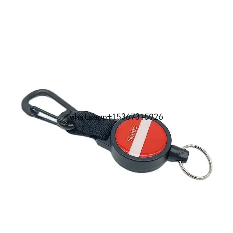 Dive Safety Tool Scuba Diving Anti-lost Spring Scalable Black paint 316 Stainless steel wire Lanyard Under Water Accessories