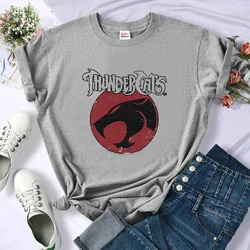 Thundercats t-shirts women anime graphic Y2K top female 2000s clothing