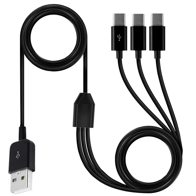 150cm Portable USB 2.0 Type A Male To 6/4/3/2Type-c USB 3.1 Male Splitter Y Charging Cable For mobile Phone Mobile Laptop Bank