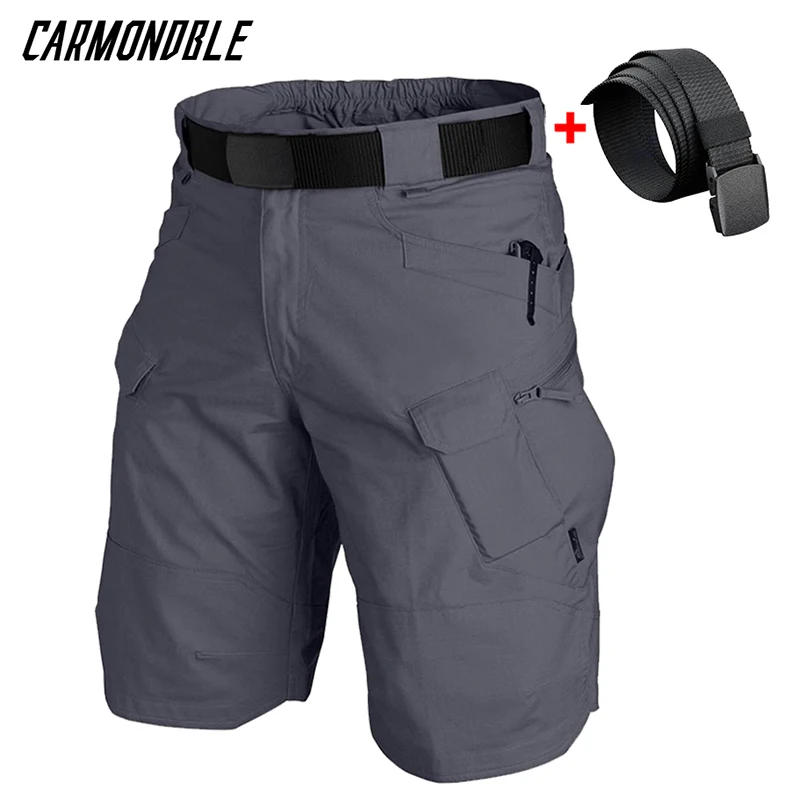 CARMONDBLE Tactics Shorts Trekking Mountain Shorts Outdoor Multi bolsos Calças curtas de pesca à prova d'água Calças cargo de secagem rápida