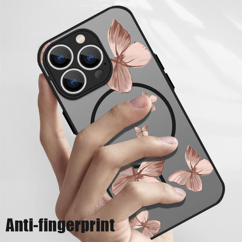 حافظة لهاتف آيفون 17 16e 16 15 Pro 14 13 Pro Max Plus لهاتف Magsafe غطاء صلب للشحن اللاسلكي المغناطيسي #4