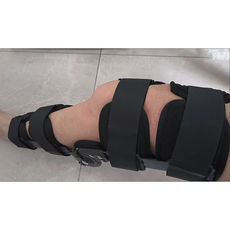 Adjustable Hinged Knee Brace Knee Joint Fixation Stretcher Leg Recovery Stabilizers Orthopedic Support Stabilizer After Surgery