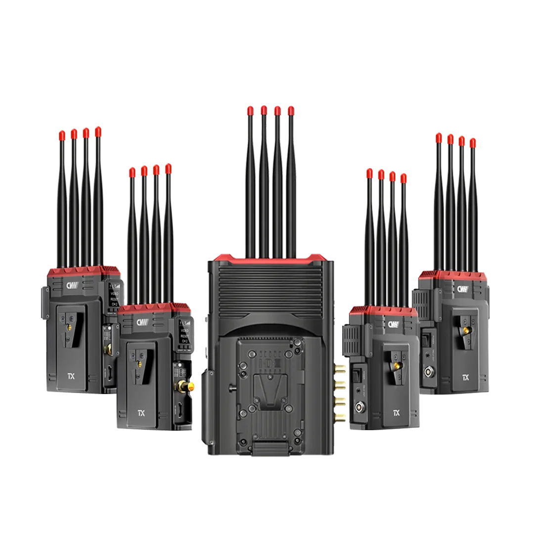 CVW Beam Link Quad Plus 4 transmitter and 1 receiver wireless video transmission H.265 encoding 2600 feet range
