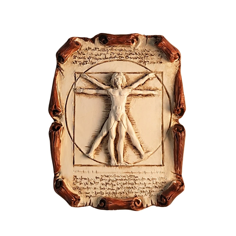 Leonardo da Vinci's masterpiece The Vitruvian tourist souvenir magnetic refrigerator sticker