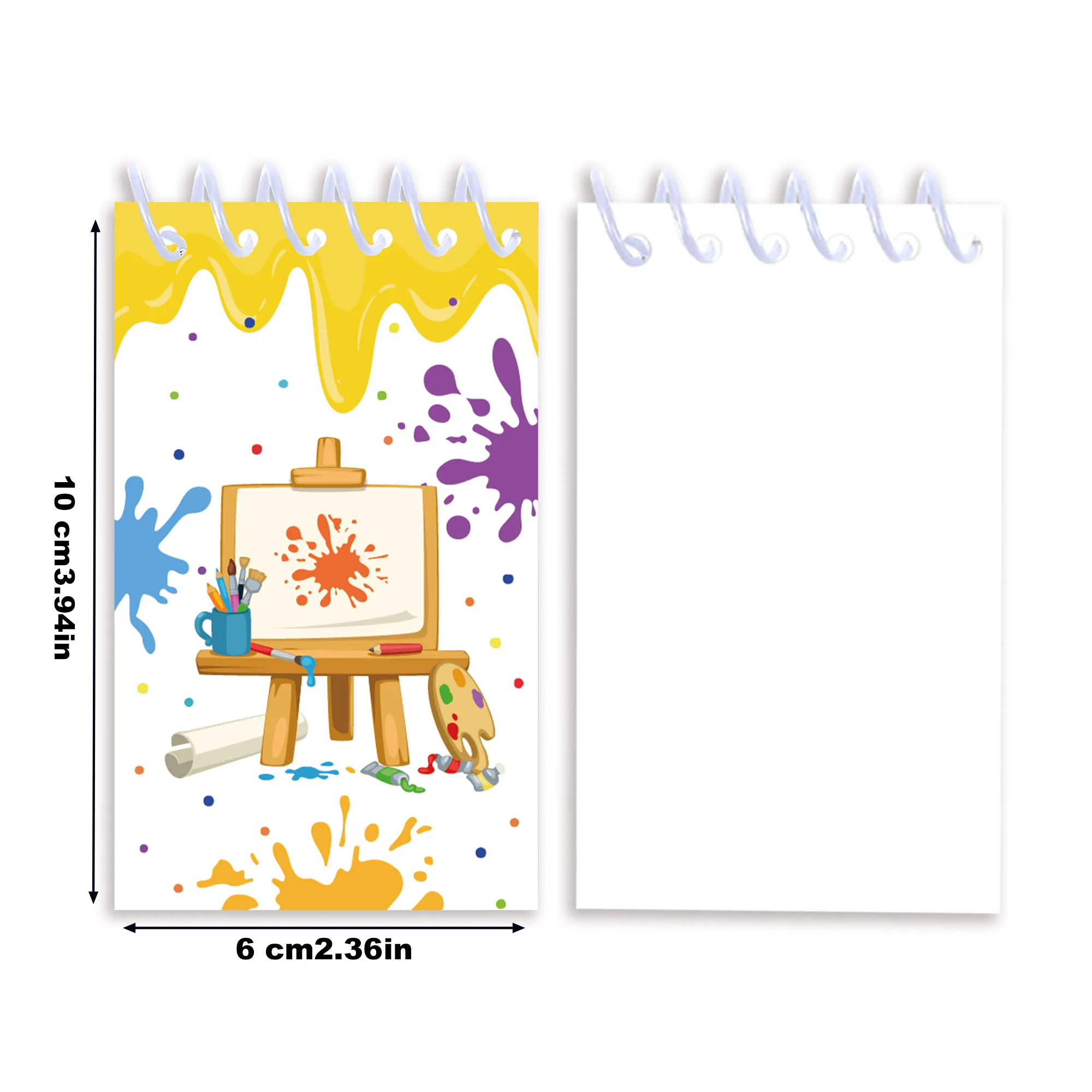 8 pz Arte Tavolozza di Colori A Tema Mini Spirale Tasca Notebook Memo Pad Bobina Libretto Notepad Per Ufficio di Cancelleria Scuola Diari