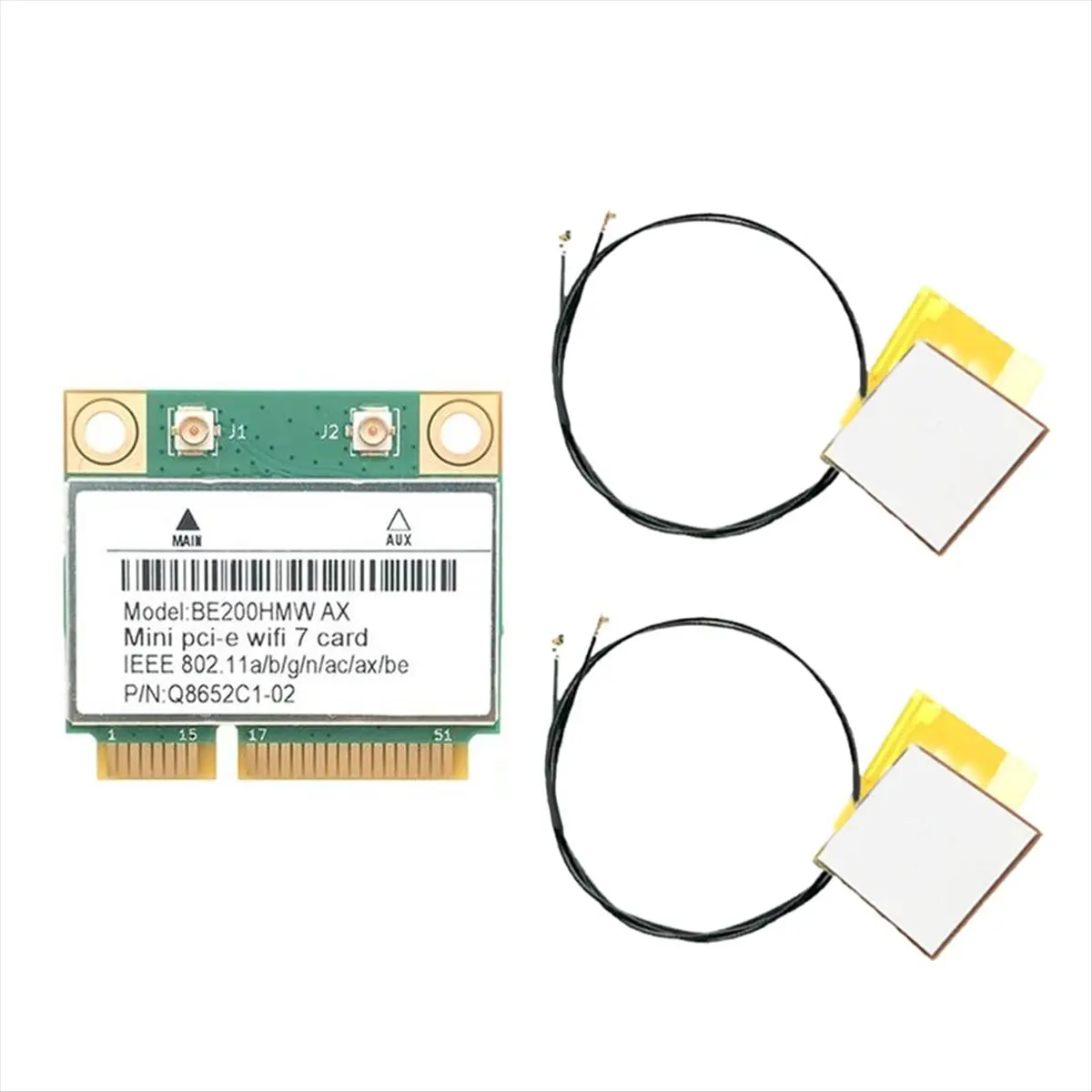 ABGZ WiFi 7 BE200 PCIE WiFi Adapter Bluetooth 5.4 Tri-Band 2.4G/5G/6GHz 8774Mbps Wireless Network Adapter with Antenna