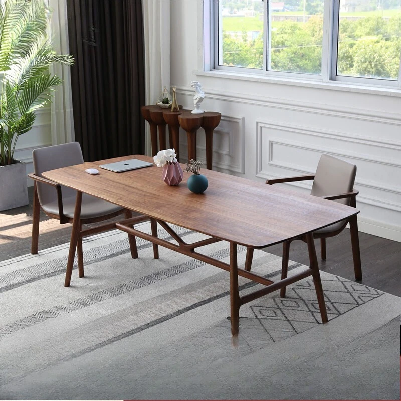 

Black walnut dining table Nordic simplicity, eating table dining table