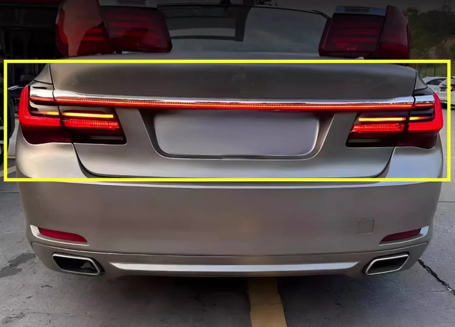 LED Taillight Assembly Through Lamp for BMW 7 Series 2009-15 Modified Brake Light Turn Signal Car Accessories