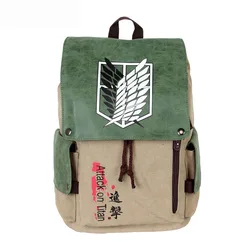 Anime Attack on Titan Backpack Cartoon Canvas School Bag Female Male Bagpack Plecak Laptop Travel Outdoor Mochilas