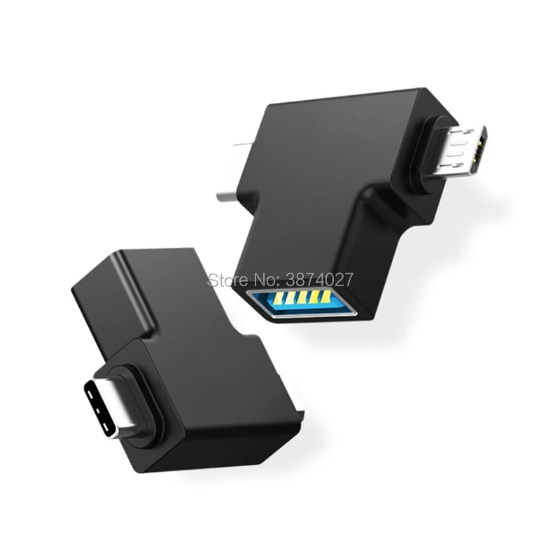 2 in 1 USB3.0 To Type C Micro USB OTG Adapter Converter For Oneplus 5t 6 6 Mix 2s for S9+ phone Adapters