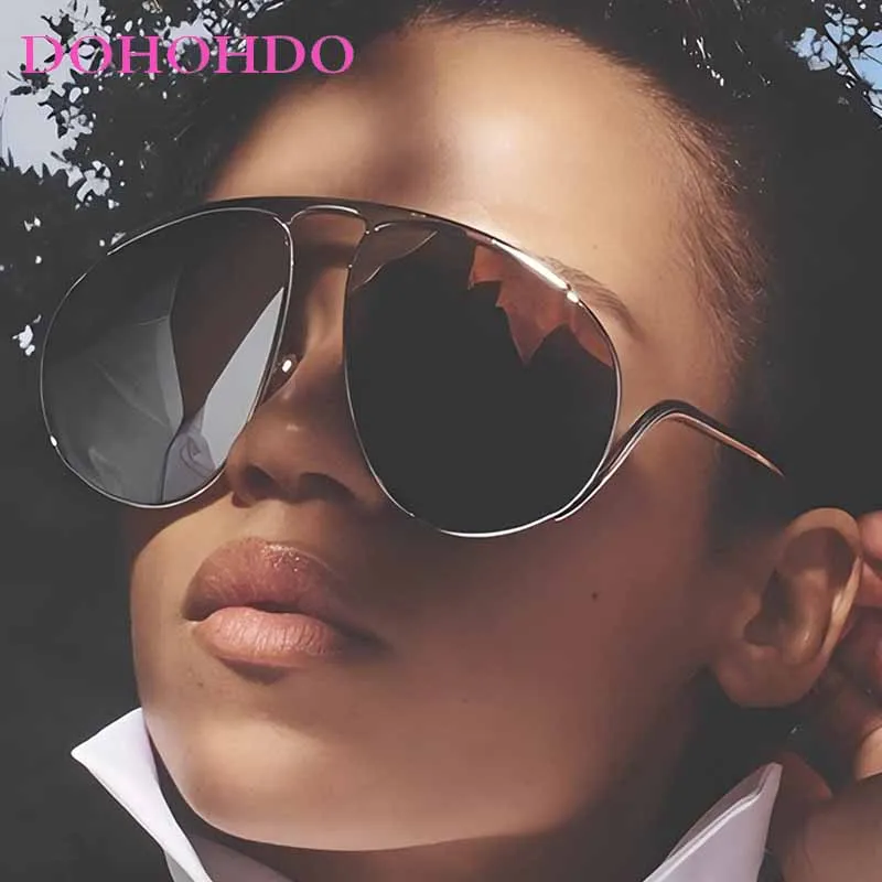 

Retro Design Cool Punk Pilot Cycling Metal Oversized Women Sunglasses Luxury Brand Men Sunglass Travel Drive Shades Lentes UV400
