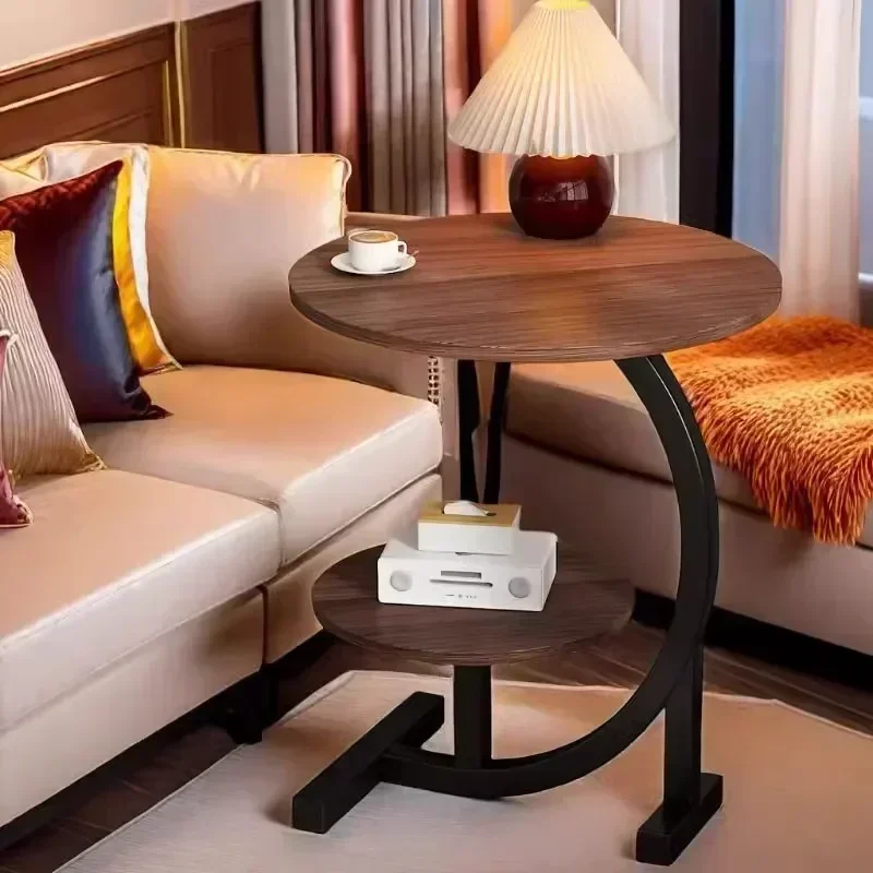 

Designer Luxury Coffee Tables Gold Breakfast Minimalist Round Side Table Lounge Space Saving Mesa Auxiliar Living Room Furniture