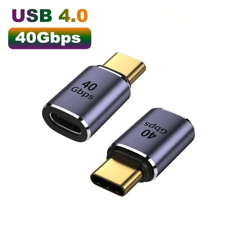 USB4.0 40Gbps OTG Type-C 90 graden adapter mannelijke naar vrouwelijke connector verlengstuk voor snelle oplading en gegevensoverdracht 8K 4K videokabel
