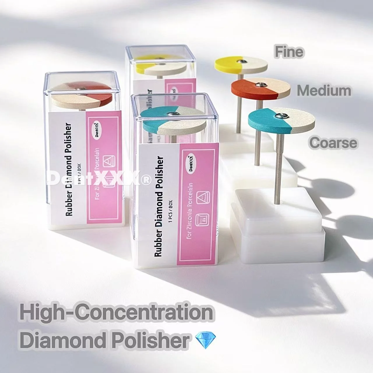 BUY 5 GET 2 FREE High-Concentration Diamond Polishing Heads 3 Grits Polishing Wheel For Finishing and Polishing