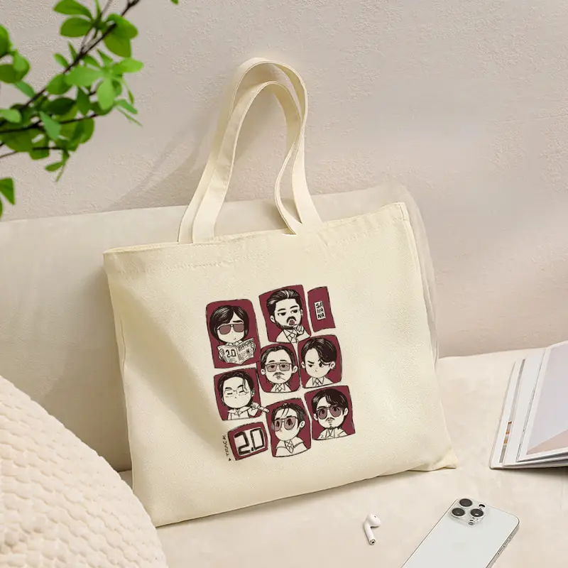

Arirang World Tour 2026 Beige Horizontal Canvas Bag Multifunctional Pouch Shopping Bag Travel Storage Bag Kpop Fan Gift Women's