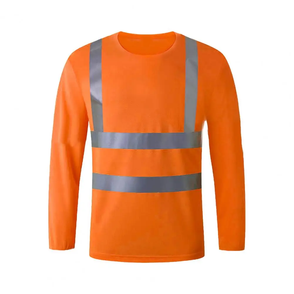 

Reflective Safety T-shirt 360 Degree Reflective Area High Visibility Quick Drying Long Sleeve Outdoor Construction Worker Top