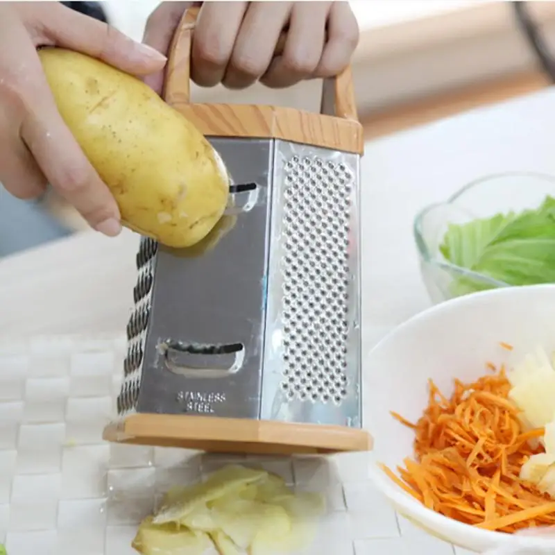 Multifunctional Vegetable Shredder Slicer 6 Sided Stainless Steel Box Grater for Potato Zucchini Cheese Kitchen
