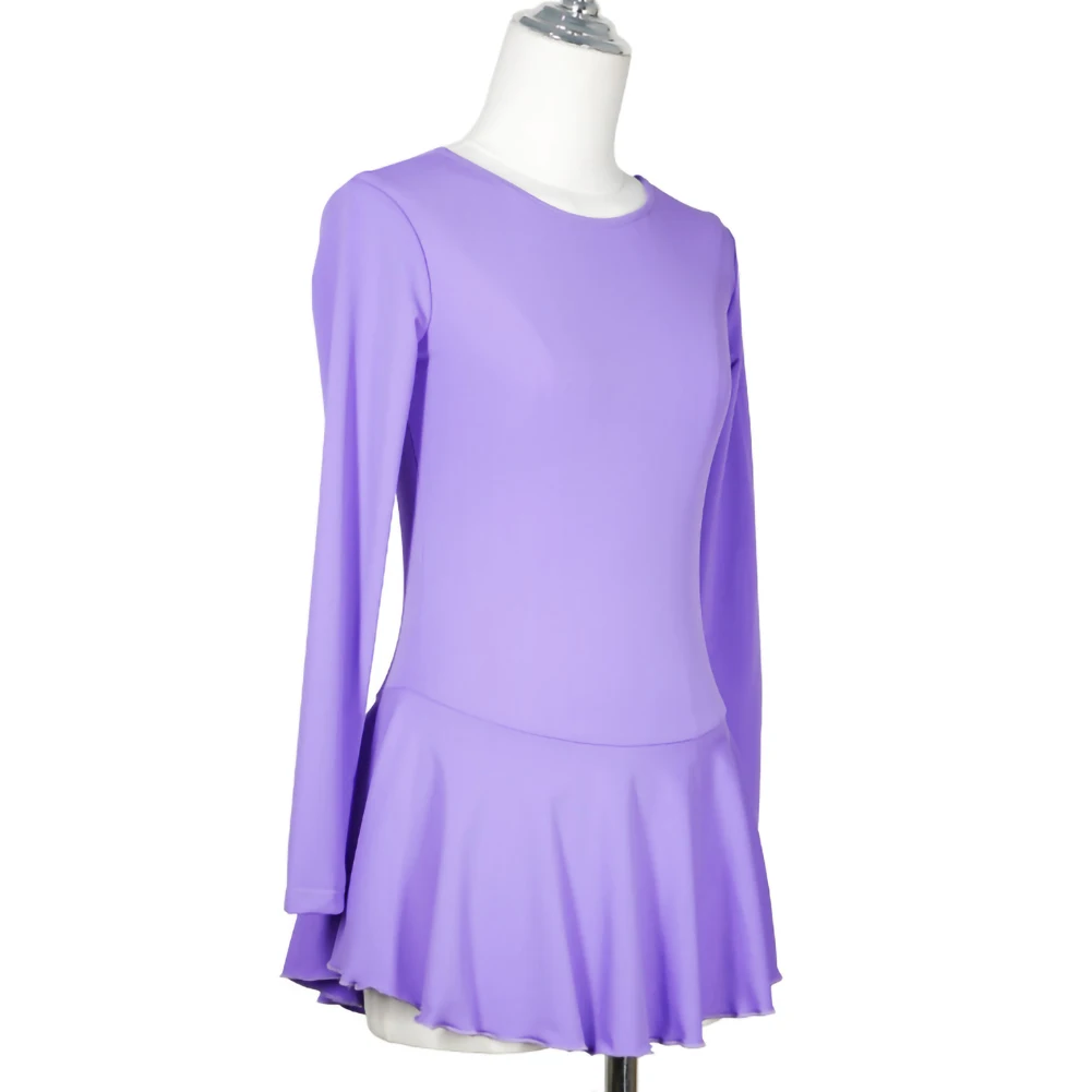 Latin Dance Top Wit Kinderen Lange Mouw Gele Jurk Zwart Violet Lichtblauw Meisjes Samba Patroon Schaatspak