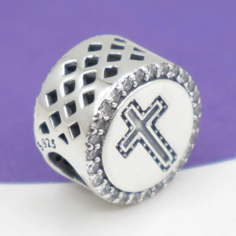 925 Silver Religious Charms Cross Angel Bible Buddha Jesus  Beads Fit Original Bracelet DIY Jewelry Making Christian Faith Gift
