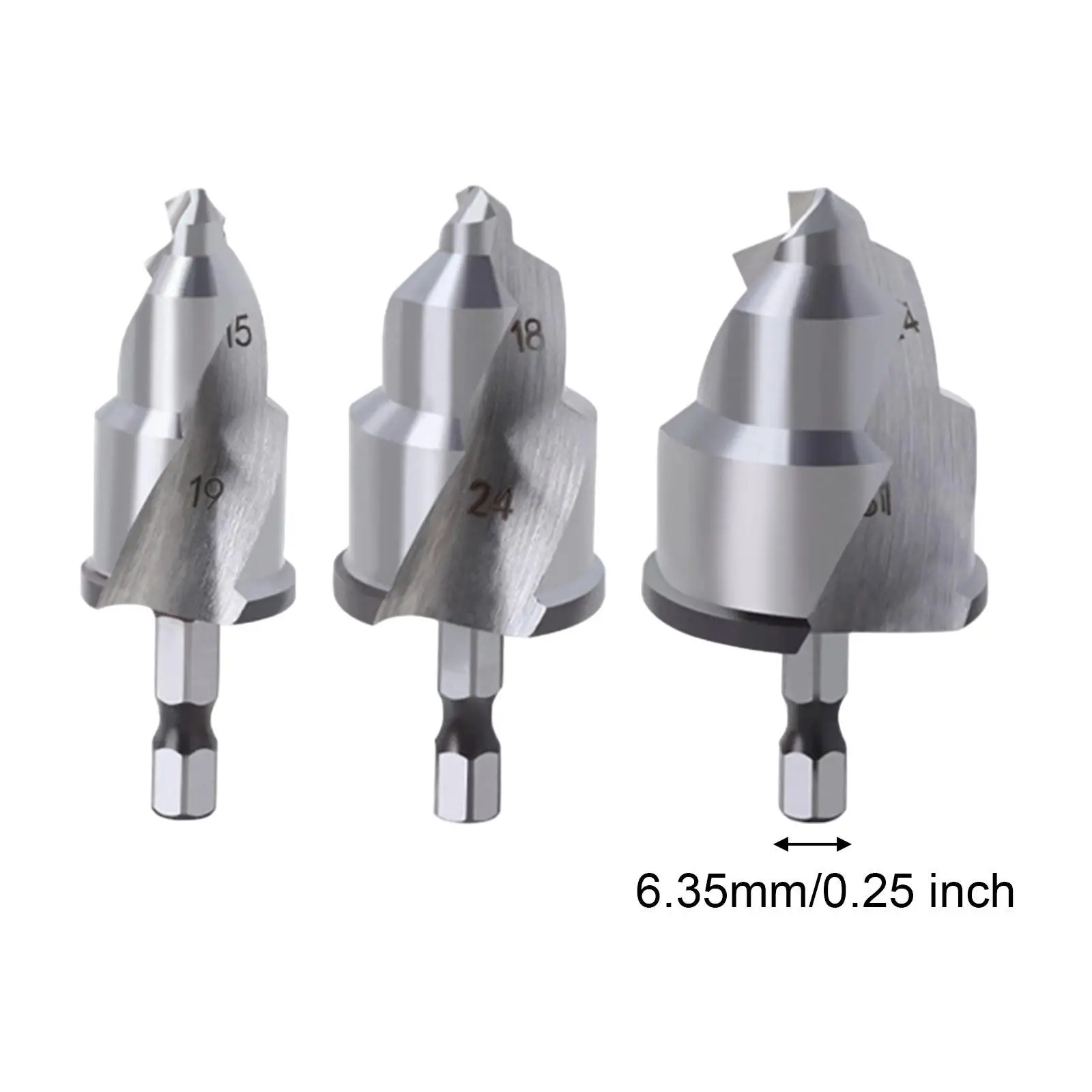 3x Ppr Lifting Stepped Drills Direct Replaces for Electric Drill Premium Professional Easy to Install Plumbing Tools 20/25/32mm