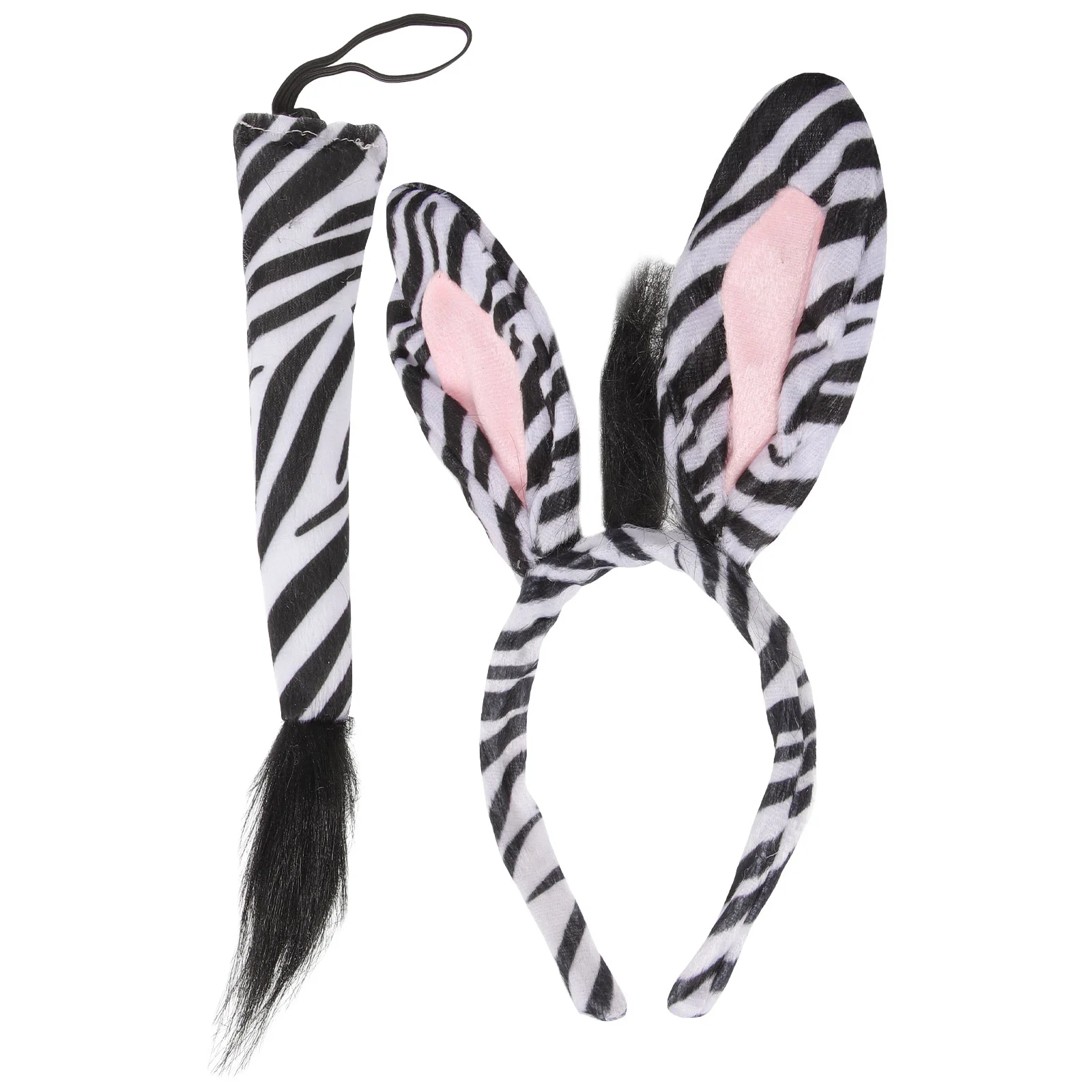 3 pezzi in 1 Set bambini Zebra Costume divertente Zebra orecchie fascia papillon coda bomboniere