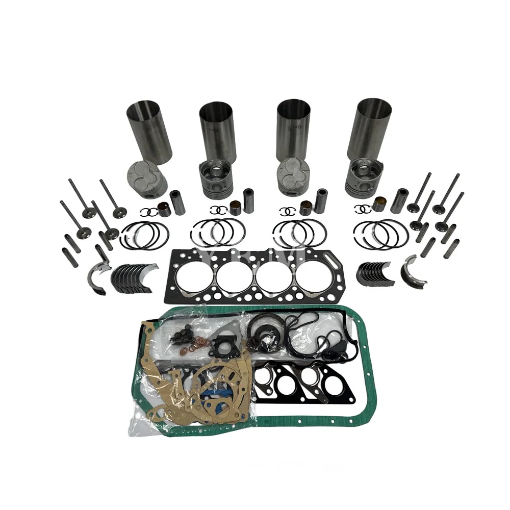 

4D55 Cylinder Liner Kit With Gasket Set Bearings Valve Train Compatible For Mitsubishi Engine.