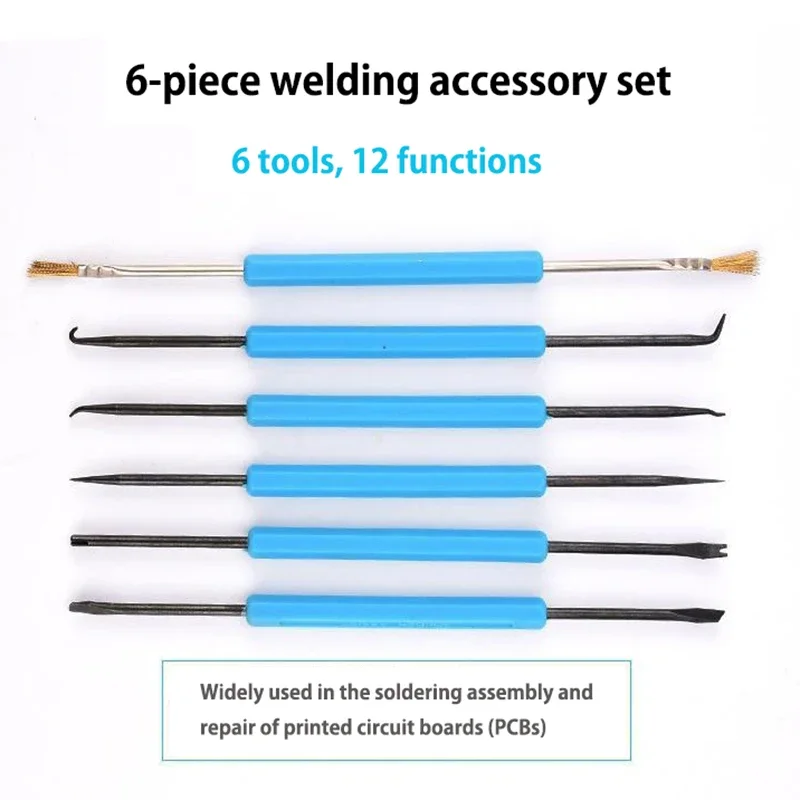 

circuit board welding kit, repair and soldering tools 6-piece set of welding assistance tools for PCB disassembly and assembly,