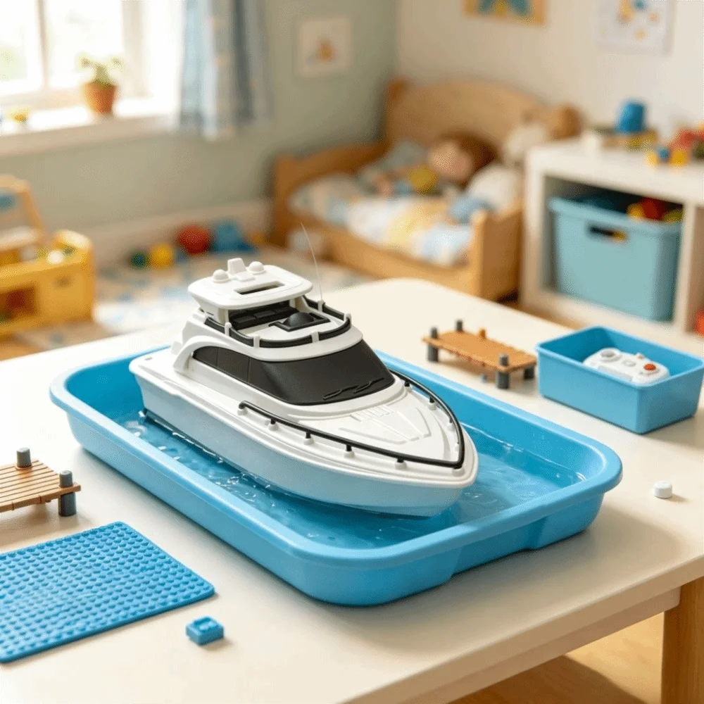 Gifts High Speed Remote Control Boat Electric Simulation RC Boat Mini Dual Motor Speedboat Water Park