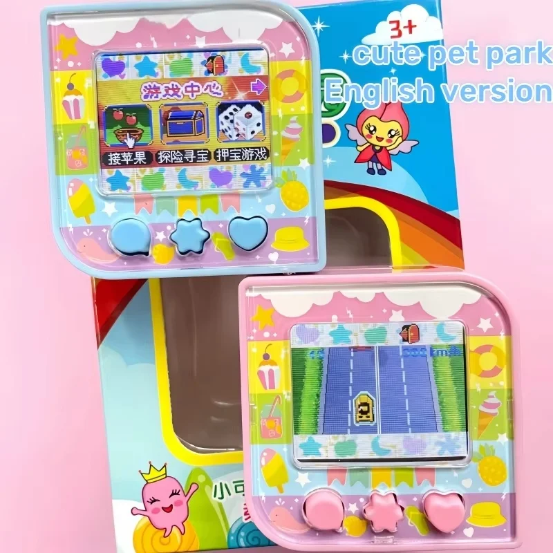 Hot Original Tamagotchi Sugar Cube Electronic Pet Machine Game Console English Version Color Screen Kid Pet Development Toys