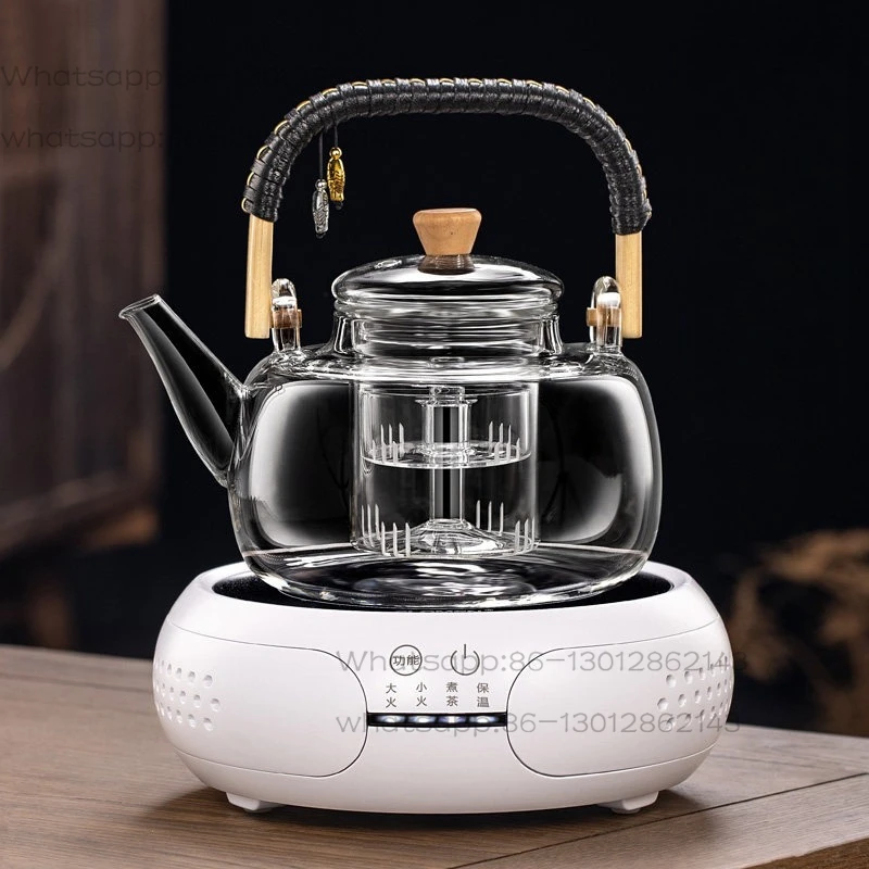 

Новая электрическая керамическая плита-чайник с функцией пароварки, из высокотемпературного стекла, для приготовления чая, домашний чайный набор