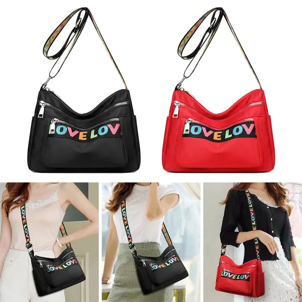 حقيبة نايلون متقاطعة مع الجسم مقاومة للماء للنساء ، حقائب كتف أكسفورد ، حقيبة يد كاجوال ذات سعة كبيرة ، حقيبة تسوق للسفر للسيدات