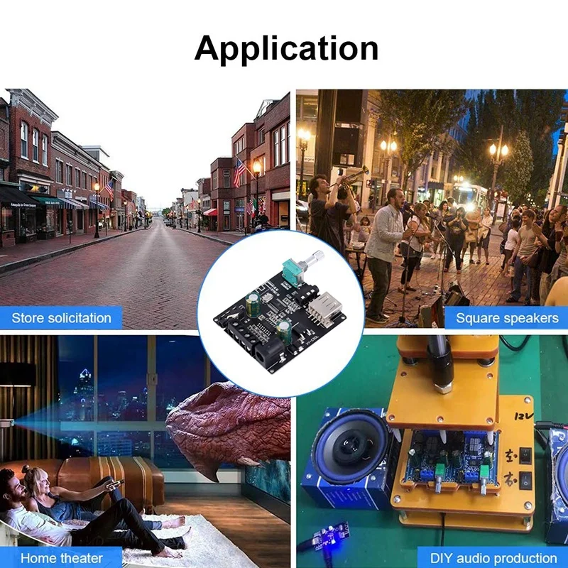 A97TYX-C50L Bluetooth 5.0 Subwoofer Amplifier Board High Power Audio Stereo Amplifier Board 2X50W Bass AMP