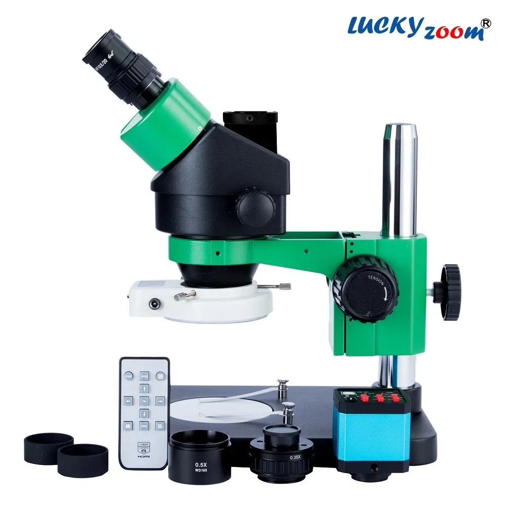 Professional Simul Focal Trinocular Stereo Microscope Upgraded Black Green Binocular Trinocular Microscope Soldering Microscopio