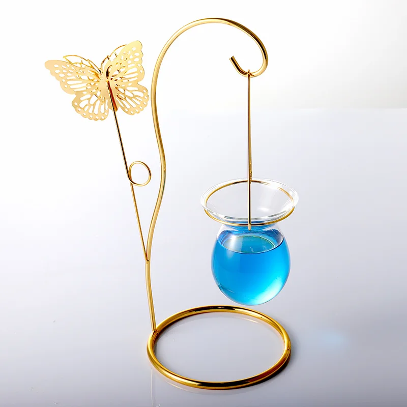 

Suspended Cocktail Cup Creative Bar Glassware Drink Glass Fancy Hanging Bottle Smoothie Juice Tumbler Bowl Pot With Metal Frame