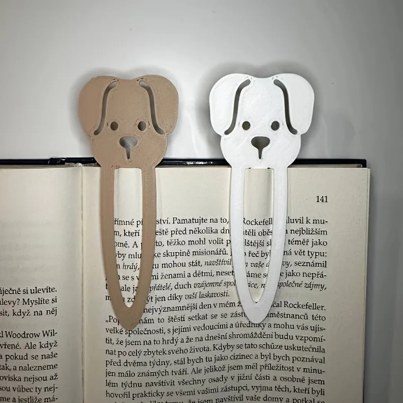 2 Pcs Cute Dog Bookmark Kawaii Desk Accessory, Fits Novels, Textbooks and Notebooks, Aesthetic Book Decor for Home and Office