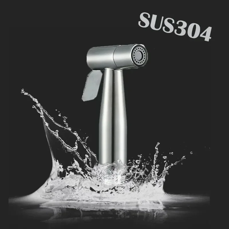 

Hot Selling Stainless Steel Portable Bathroom Seat Toilet Spray Gun Bathroom Outdoor Cleaning Booster Flushing Device