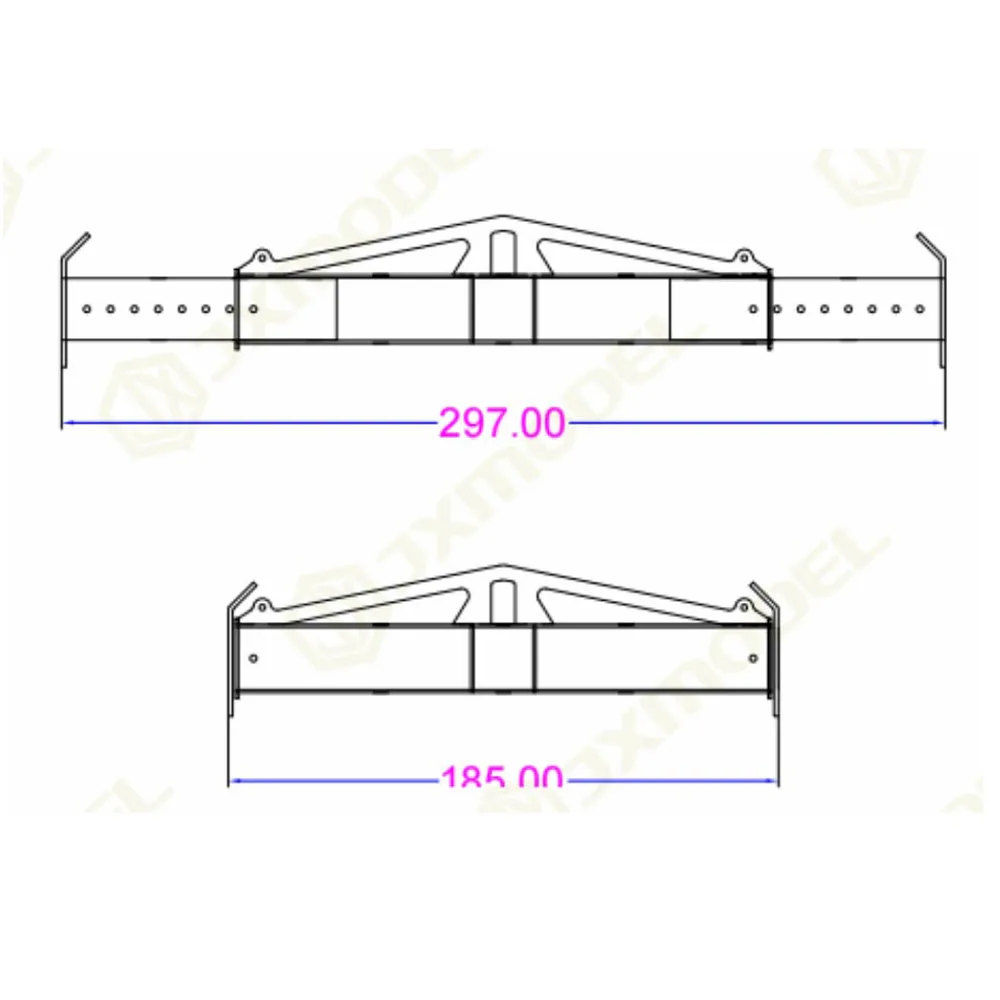 Telescopic Spreader B Metal Parts For 1/14 RC Hydraulic Crane F1650 Truck DIY Car Model Unpainted Accessories TH23029-SMT9