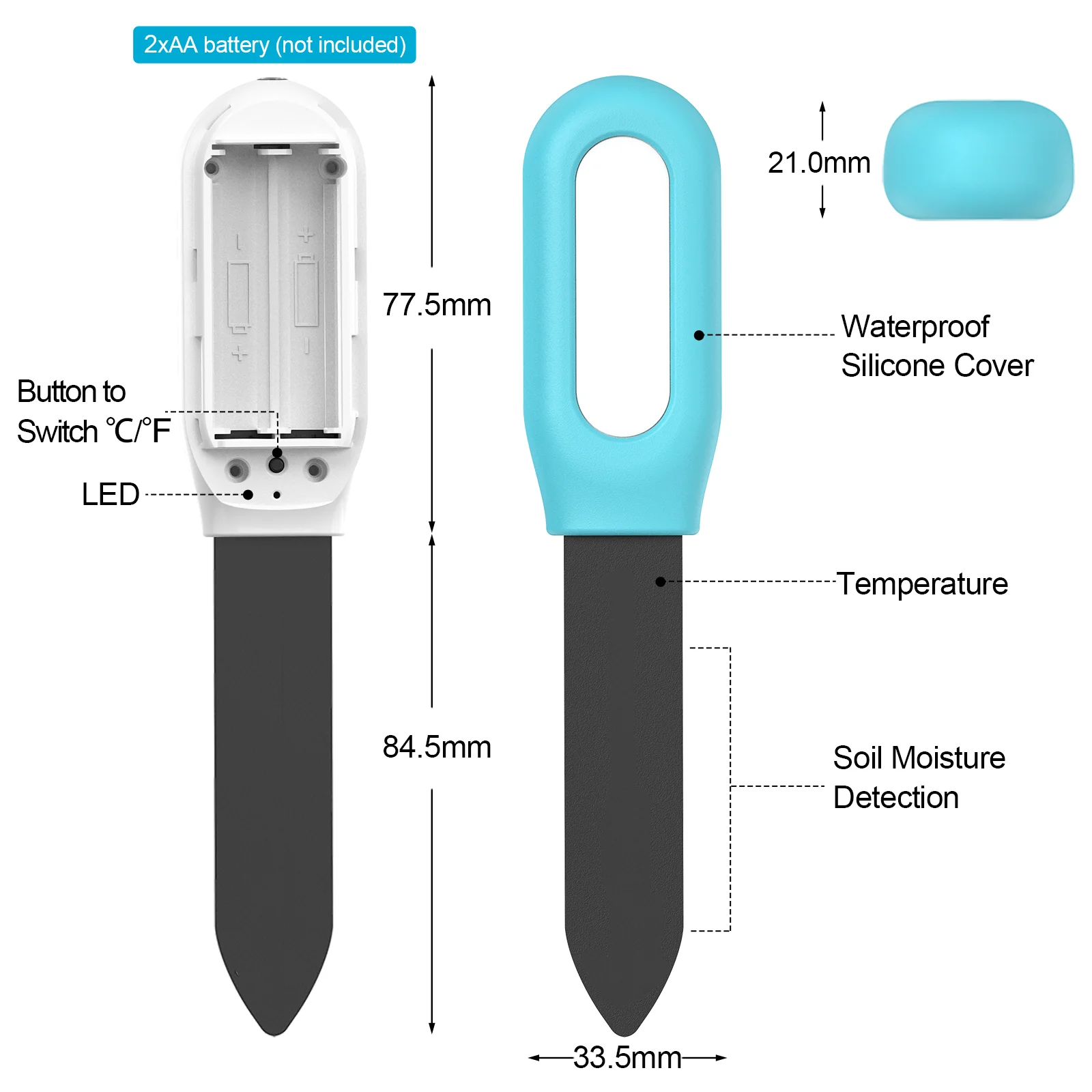 تويا زيجبي مستشعر التربة الذكية كاشف الرطوبة والرطوبة مقياس الحرارة مراقبة الوقت الحقيقي دعم المنزل مساعد الحياة الذكية