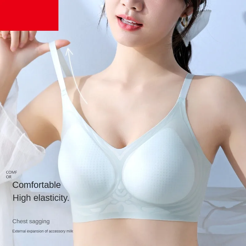 new Summer Ultra-thin Women\'s Seamless Sexy Bra Fashion Push-Up Bra Without Steel Ring Underwear Bra With Padded Top Underwear